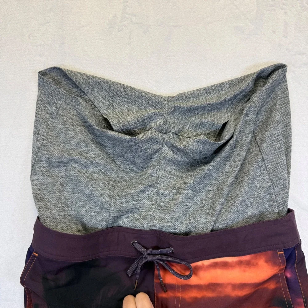 Fair Harbor Mens Medium Sunset Palm Tree Board‎ Shorts Orange Purple Swim Trunks